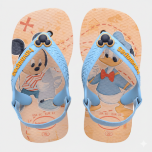 Chinelo Infantil Havaianas Baby Disney Classics Amarelo Pop com Elástico