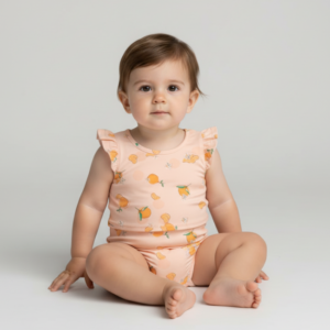Conjunto Bebê Blusa e Calcinha Tapa Fralda Estampa Laranjinhas Nini & Bambini (Tam GG)