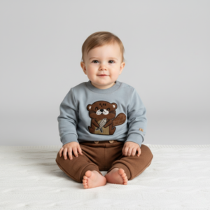 Conjunto Bebê Inverno Blusão Castor e Calça Nini & Bambini (Tam M)
