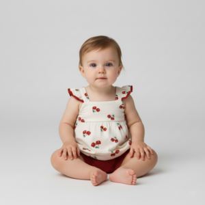 Conjunto Infantil Feminino Blusa Cereja e Shorts Alakazoo (Tamanho g GB)