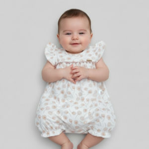 Macaquinho Banho de Sol Bebê RN Dente-de-Leão Nini & Bambini (Cotton)
